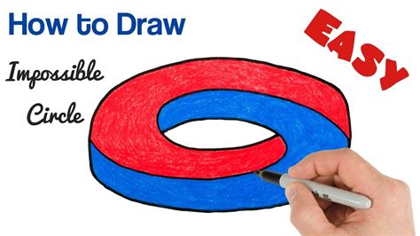 How To Draw Optical Illusion Impossible Circle Drawing