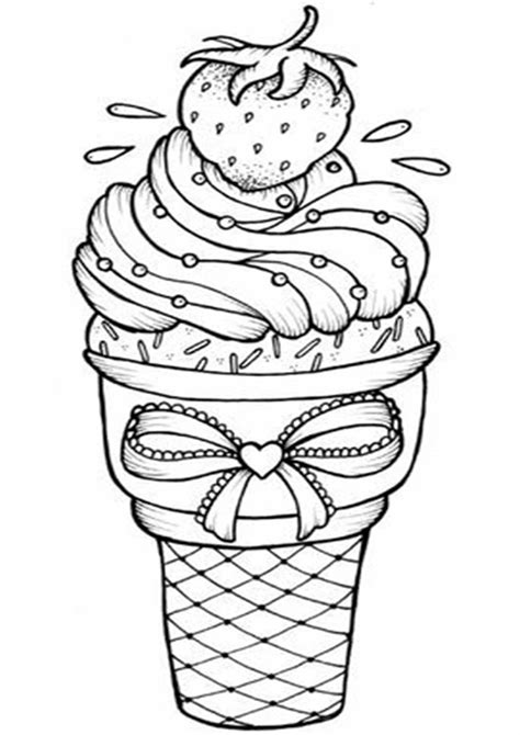 cute ice cream coloring page  file include svg png eps dxf