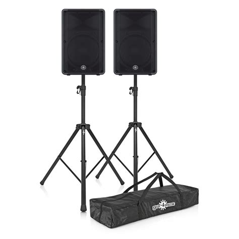 yamaha cbr  passive pa speaker pair  stands  gearmusic