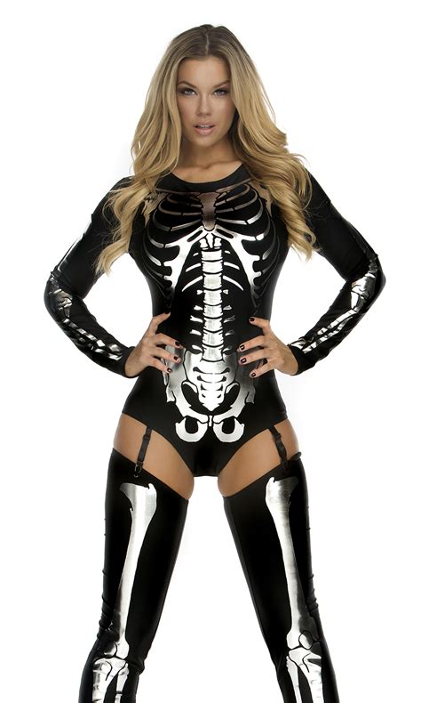 sexy forplay bone collector skeleton bodysuit pink and black costume 2pc ebay