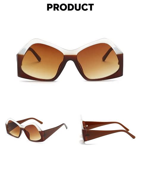 irregular polygon oversized sunglasses cat eye men women 2019 fashion