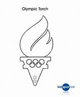 Torch Olympic Colouring Torches Designlooter Activity sketch template