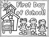 School Coloring First Kids Back sketch template