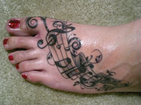 52 Adorable Musical Note Tattoo On Foot