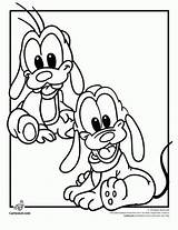 Goofy Pluto sketch template