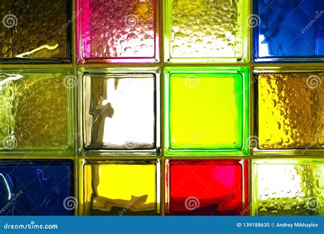Colored Glass Blocks Colorful Glass Blocks Panel For Background