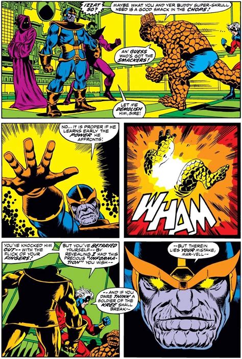 Thing Vs Thanos [from Captain Marvel 1968 26]