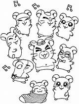 Hamtaro Coloring Pages Books Last sketch template