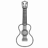 Ukulele Ukelele Guitar sketch template