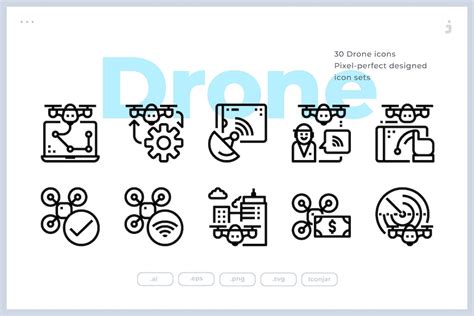 drone icons design template place