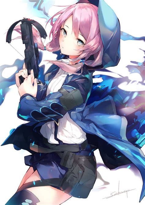 Safebooru 1girl Arknights Artist Name Bangs Blue Jacket Blue Poison