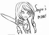 Yandere Coloring Simulator Pages Printable Kids Adults sketch template