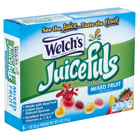 welchs juicefuls mixed fruit juicy fruit snacks  oz  count