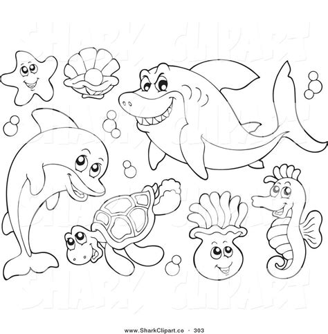 sea animals worksheets  kids sketch coloring page