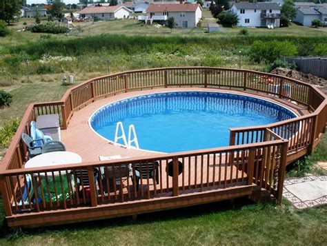 Above Ground Pool Deck Ideas Wood Relaxation Area Jhmrad 168001
