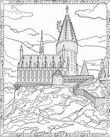 Potter Hogwarts Splendid Chateau Kleurplaten Château Coloringpagesfortoddlers sketch template