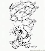 Marsupilami sketch template