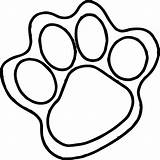 Paw Coloring Print Tiger Foot Drawing Footprint Pages Clipart Draw Dog Color Line Bear Paws Dinosaur Clemson Feet Printable Getdrawings sketch template