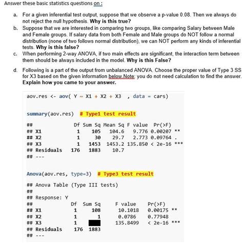 solved answer  basic statistics questions     cheggcom