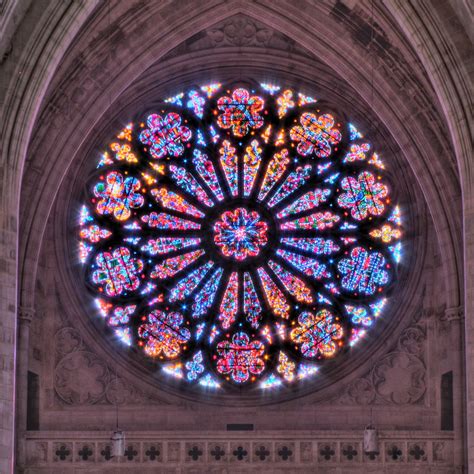 creation rose window   washington national cathedral flickr