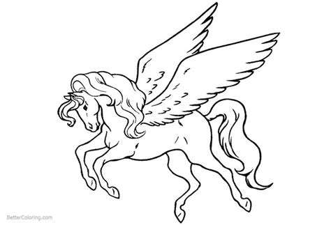 unicorn coloring pages flying  printable coloring pages