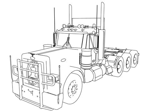 semi truck coloring pages printable
