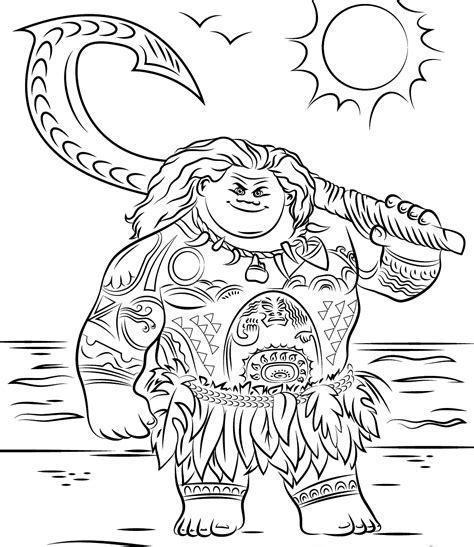 printable disney moana coloring pages printable templates