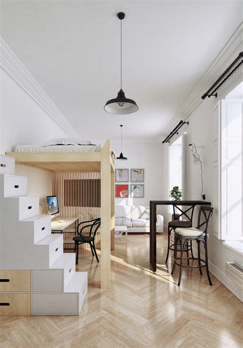 small apartment  modern minimalist interior design roohome