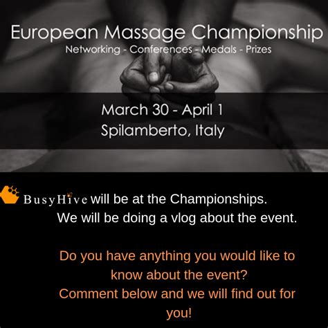 european massage championships   weekend busyhive massage