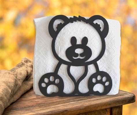 metal bear napkin holder handmade shop gift shop  js metals llc