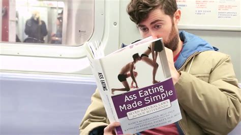 comedien scott rogowsky reads questionable books on the subway