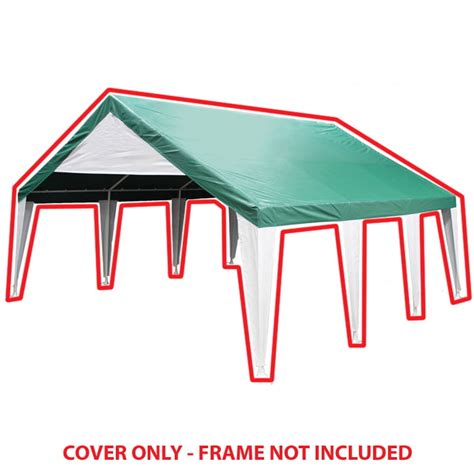 king canopy  ft   ft greenwhite carport canopy cover walmartcom walmartcom