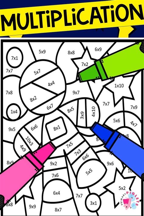 multiplication facts coloring sheets