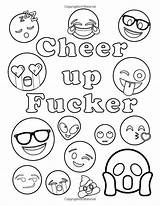 Coloring Emoji Pages Adult Swearing Swear Funny Book Emojis Word Help Colouring Color Malebøger Printable Maybe Will Tegning Books Tegninger sketch template