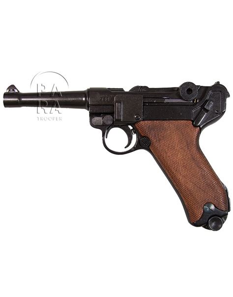 Pistol Luger P08 Wooden Grips Paratrooper