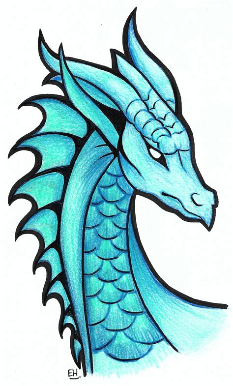 blue dragon drawing    clipartmag