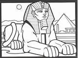 Sphinx Coloring Egyptian Drawing Pages Pyramid Hatshepsut Pyramids Egypt Ancient Da Drawings Sphynx Kids Cleopatra Colorare Egitto Colouring Print Crafts sketch template