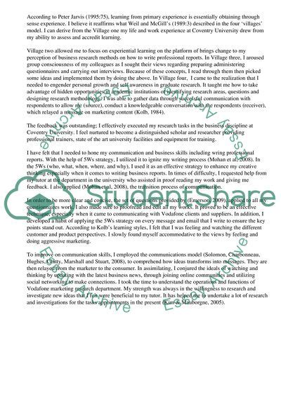experience  business research essay  topics