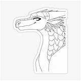 Coloring Icewing Wings Fire Redbubble Sticker Color sketch template