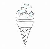 Ice Cream Draw Drawing Step Easy Line Small sketch template