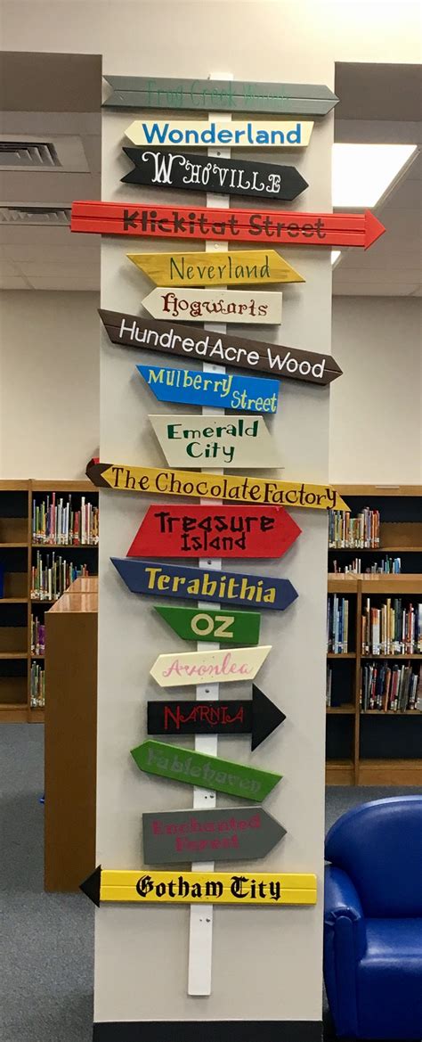 school library sign