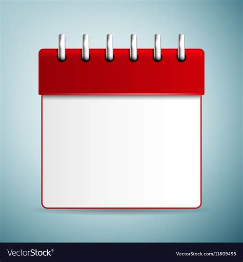 calendar red icon isolated  blue background vector