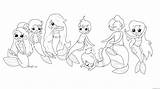 Mermaid Coloring Pages Coloring4free Print Baby Related Posts sketch template