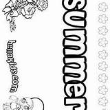 Summer Coloring Pages Hellokids Name Girls Sunny sketch template