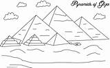 Egipto Colorear Piramides Giza Egyptian Pyramid Egipcia Onlycoloringpages sketch template