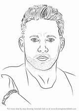 Tatum Draw Channing Drawing Celebrities Step Tutorials People sketch template
