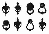 Door Knocker Vector Silhouettes Vecteezy sketch template