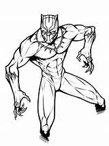 Ausmalbilder Marvel Schwarzer Superheld Drucken sketch template