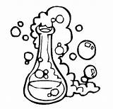 Science Coloring Pages Flask Kids Tool sketch template