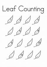 Leaf Coloring Counting Pages Worksheets Parentune Preschoolers sketch template